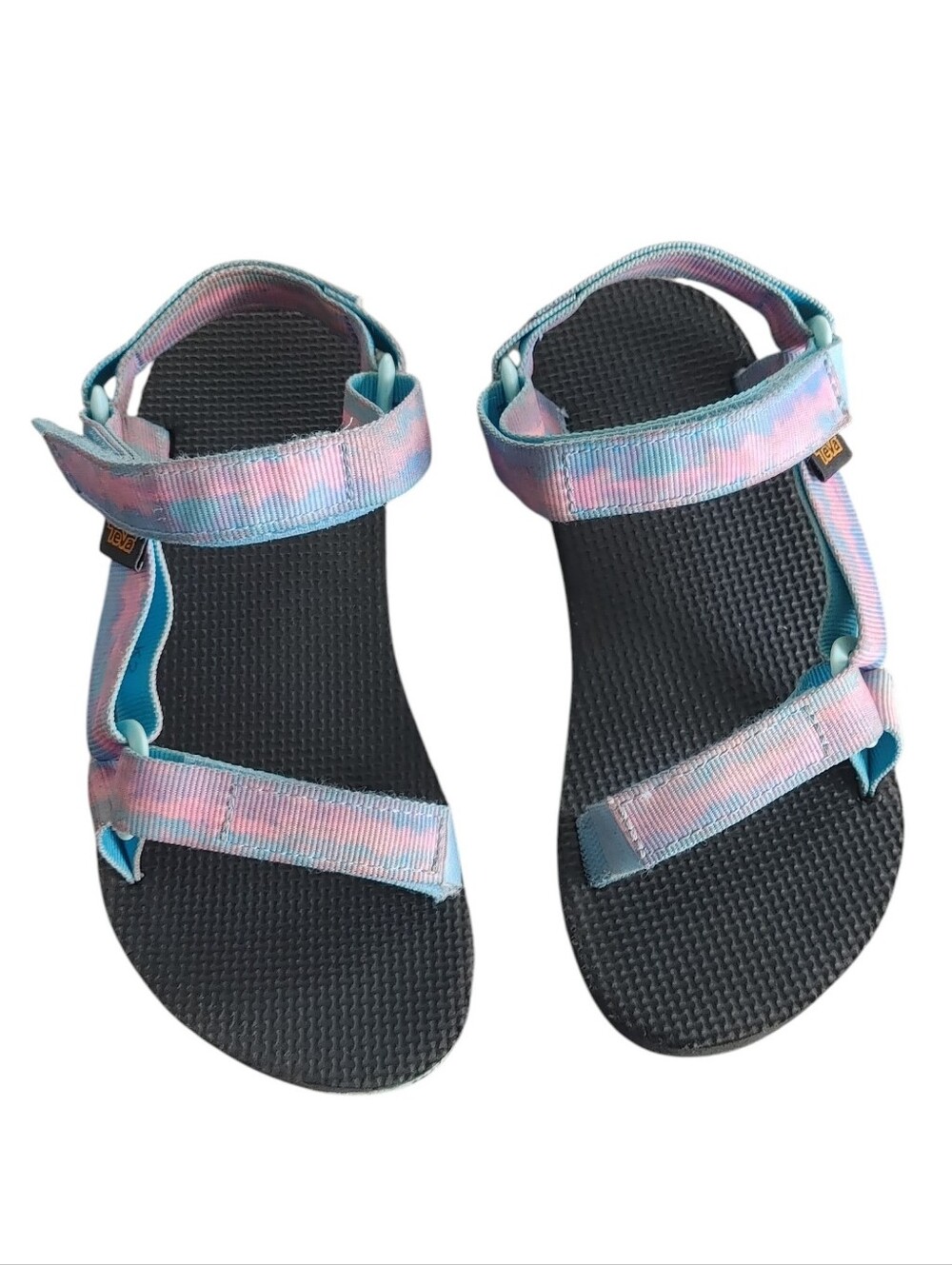 Teva C Original Universal Tie-Dye Cotton Candy Sorbet Blue Coral Sandal - Picture 2 of 9